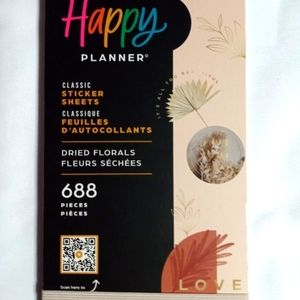 Dried Florals Happy Planner Value Pack Sticker Book